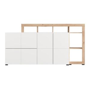 Argyll 192 4K2F2V Op white with Artisan oak color screen box 193X40X100CM