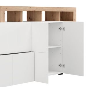 Argyll 192 4K2F2V Op white with Artisan oak color screen box 193X40X100CM