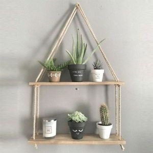 Wall shelf MARQ0UIS with solid wood tops 40X14X75CM
