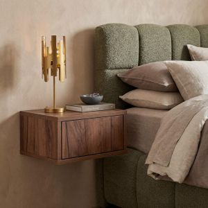 Wall-mounted bedside table Arbor color 39X34X20CM