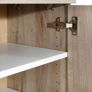 Shoe rack, gray oak color, 69X34X85CM