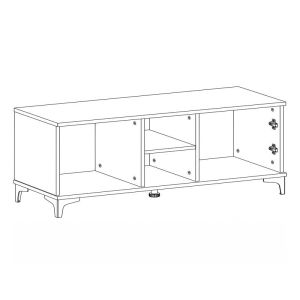TV cabinet Alba Artisan oak - black 138X40X47CM