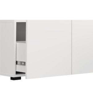 TV cabinet Argyll Tv 115 3K 1F1V white color 116X40X41CM