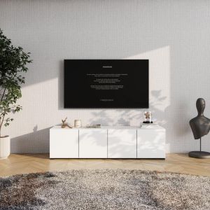 TV cabinet Argyll Tv 154 4K4V white color 154X40X41CM
