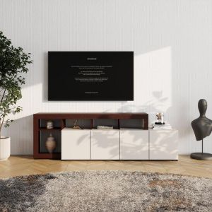 TV cabinet Argyll Tv 192 4K4V Op cashmere with dark oak Taylor 192X40X61CM