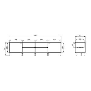 TV cabinet Lineal Tv 205 Artisan-chashmere Color 208X40X52СМ