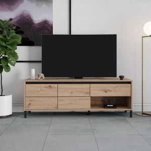 TV cabinet Marron Tv 150 3K1F2V Artisan-matte black 151X40X52CM