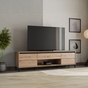 TV cabinet Marron Tv 183 3K1F2V Artisan-matte black 183X40X52CM