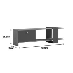 Standi TV cabinet in sonoma-anthracite color 120X25X36.8 cm