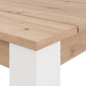 Трапезарна маса Spoleto бял - цвят на занаятчийски дъб 135X80X76СМ