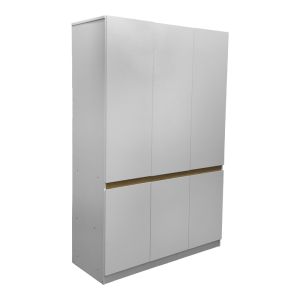 Three-wing wardrobe Merzia Sonoma-white 120X46.5X183CM