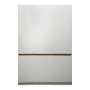 Three-wing wardrobe Merzia Sonoma-white 120X46.5X183CM