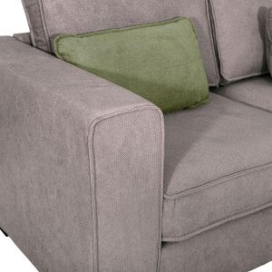 Three-seater sofa Huelva brown fabric 231X93X86CM