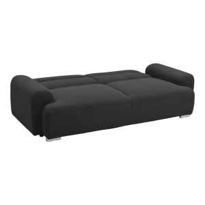 Three-seater sofa bed Harmonious anthracite, plush fabric, 223.5X92X81CM