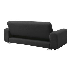 Three-seater sofa bed Harmonious anthracite, plush fabric, 223.5X92X81CM