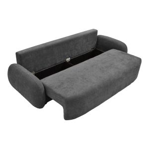 Three-seater sofa bed Sereno anthracite fabric 233X91X82CM