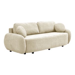 Three-seater sofa bed Sereno beige fabric 233X91X82CM