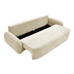 Three-seater sofa bed Sereno beige fabric 233X91X82CM