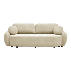 Three-seater sofa bed Sereno beige fabric 233X91X82CM