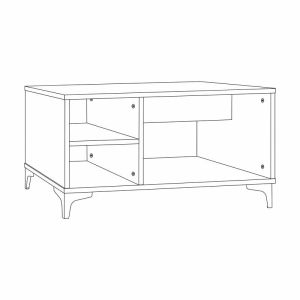 Холна маса Alba Artisan дъб - черен 90X50X47СМ