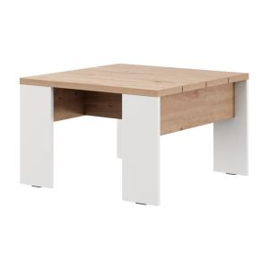 Холна маса Montese 67 бял-артисан дъб 67X67X43СМ