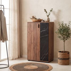 Valenor shoe cabinet evi - black marble color 69X34X120CM