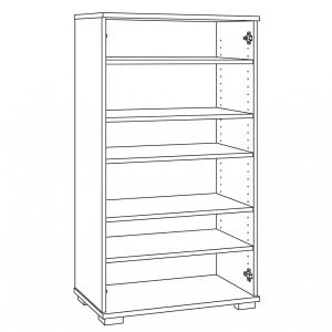 Valenor shoe cabinet natural oak cinnamon - pericolki color 69X34X120CM