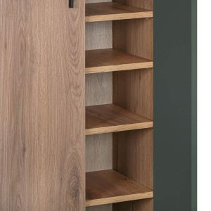 Valenor shoe cabinet, oiled oil color, cinnamon color, 69X34X120 cm