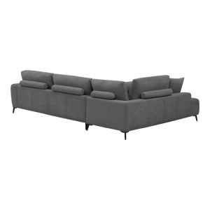 Corner sofa Veneto right corner anthracite fabric 298X208X85CM