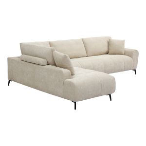 Corner sofa Veneto right corner beige fabric 298X208X85CM
