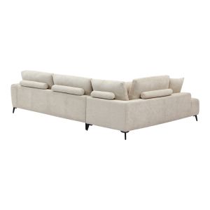 Corner sofa Veneto right corner beige fabric 298X208X85CM