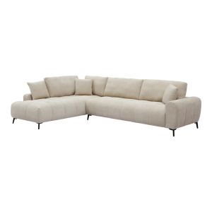 Corner sofa Veneto right corner beige fabric 298X208X85CM