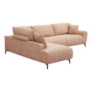 Corner sofa Veneto right corner, fabric, rotten apple, 298X208X85CM
