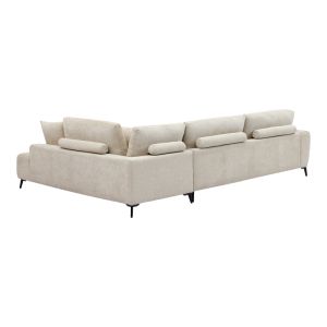 Corner sofa Veneto left corner beige fabric 298X208X85CM