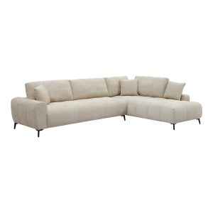 Corner sofa Veneto left corner beige fabric 298X208X85CM