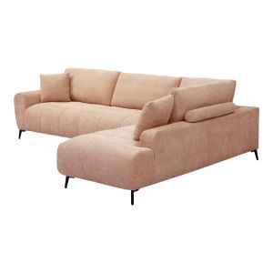 Corner sofa Veneto left corner, fabric, rotten apple, 298X208X85CM