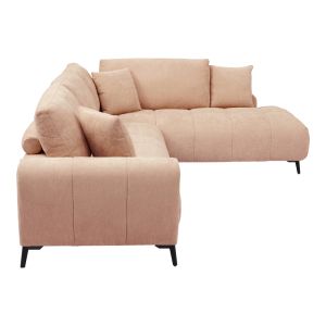 Corner sofa Veneto left corner, fabric, rotten apple, 298X208X85CM