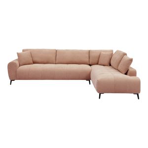 Corner sofa Veneto left corner, fabric, rotten apple, 298X208X85CM