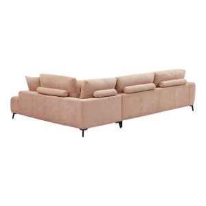 Corner sofa Veneto left corner, fabric, rotten apple, 298X208X85CM