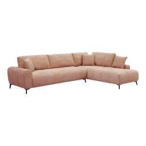 Corner sofa Veneto left corner, fabric, rotten apple, 298X208X85CM