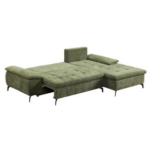 Corner sofa bed Andi right corner green color 268X185X79CM