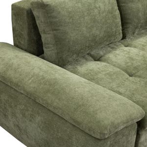 Corner sofa bed Andi right corner green color 268X185X79CM