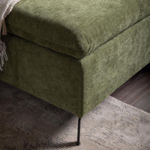 Corner sofa bed Andi right corner green color 268X185X79CM