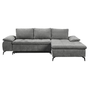 Corner sofa bed Andi right corner dark gray color 268X185X79CM
