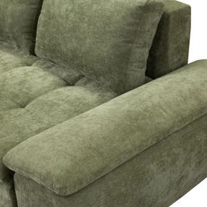 Corner sofa bed Andi left corner green color 268X185X79CM