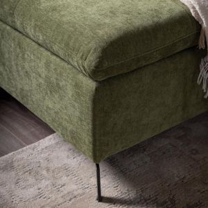 Corner sofa bed Andi left corner green color 268X185X79CM