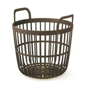 Zoe Basket Eco Wood кафява пластмасова кошница Ф40X37СМ