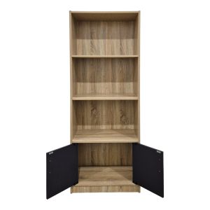 Библиотека Tekaro, цвят сонома-антрацит, 60x29x166 см