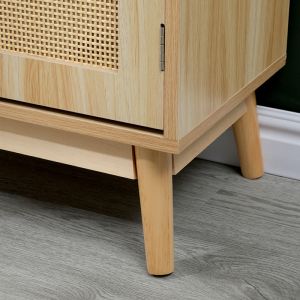Бюфет от скандинавски бор и ратан в естествен цвят 60x30x80см