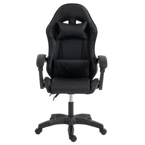 Геймърски стол Stratus HM1231.01 черно Pvc-с възглавнички за лумбална опора и опора за главата 62X62X119HСМ.